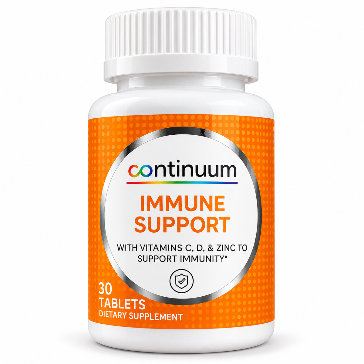 Suplemento Immune Support con Vitaminas C, D & Zinc – Continuum 🍊✨