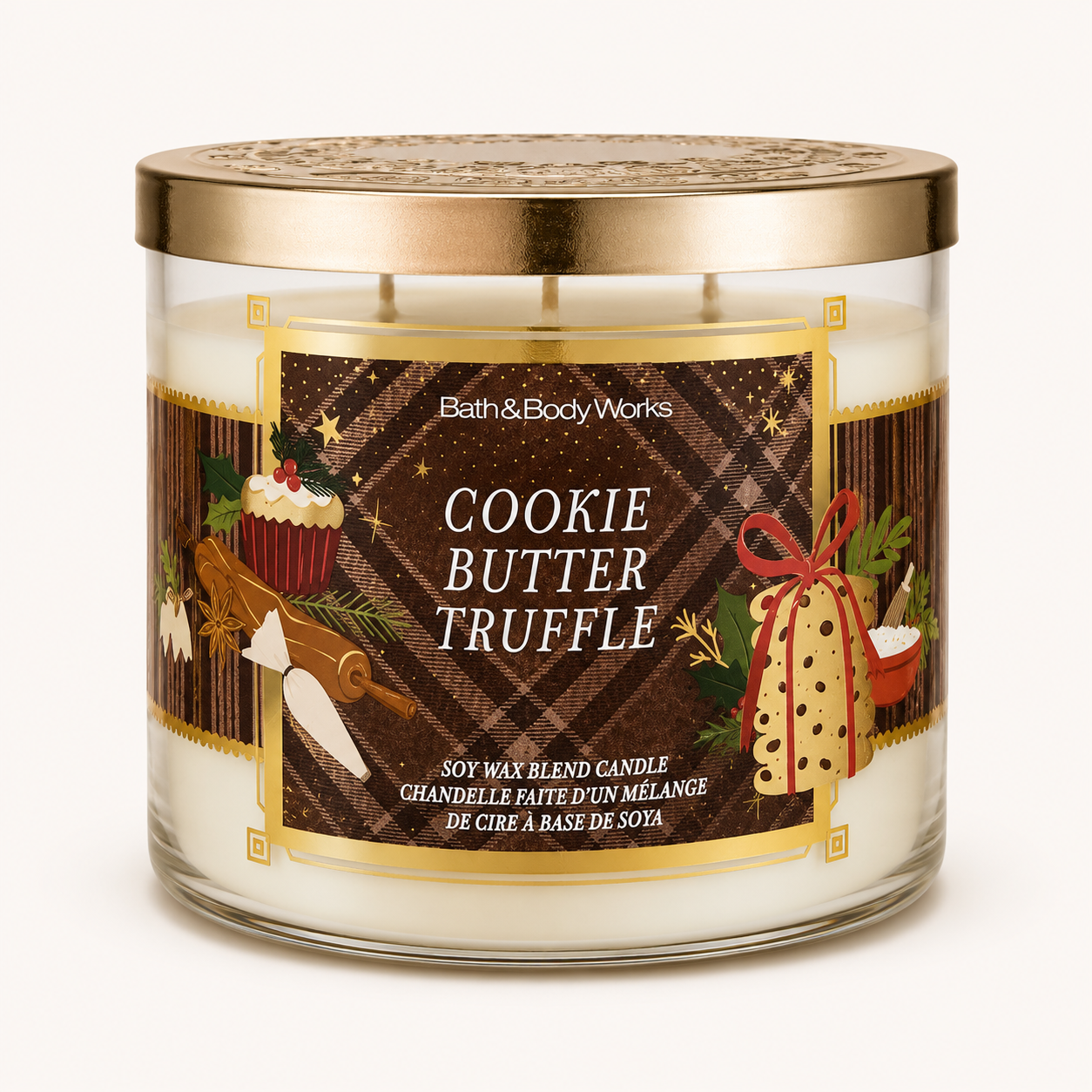 Vela aromática de 3 mechas Cookie Butter Truffle - Bath & Body Works