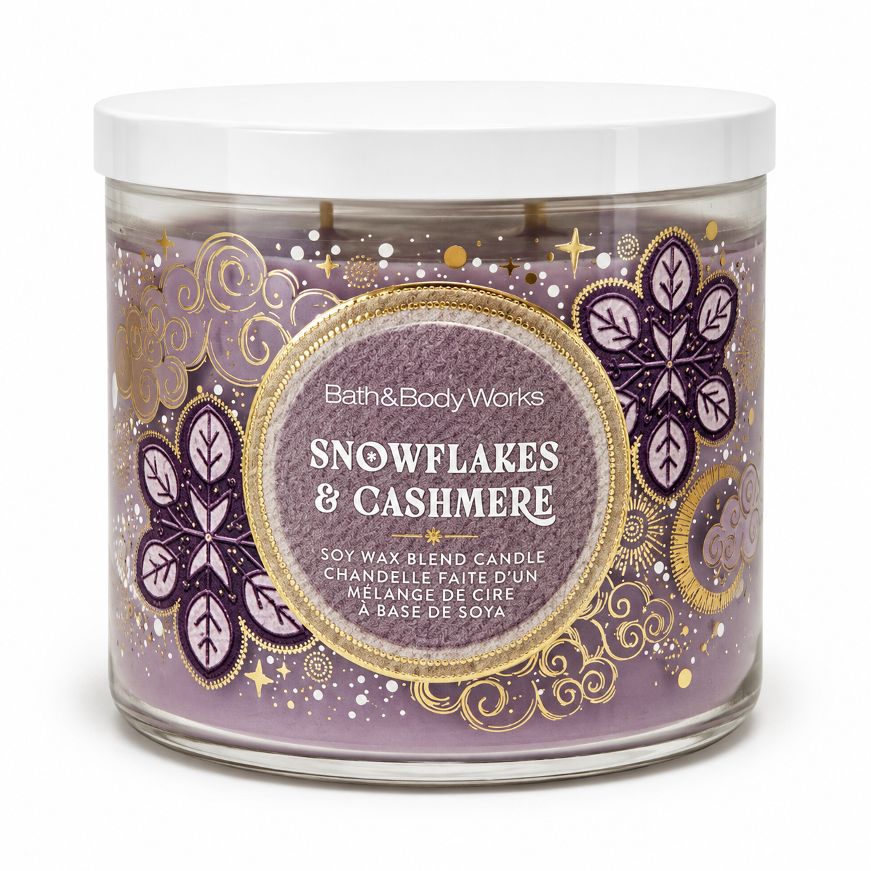 Snowflakes & Cashmere Vela de 3 Mechas – Bath & Body Works