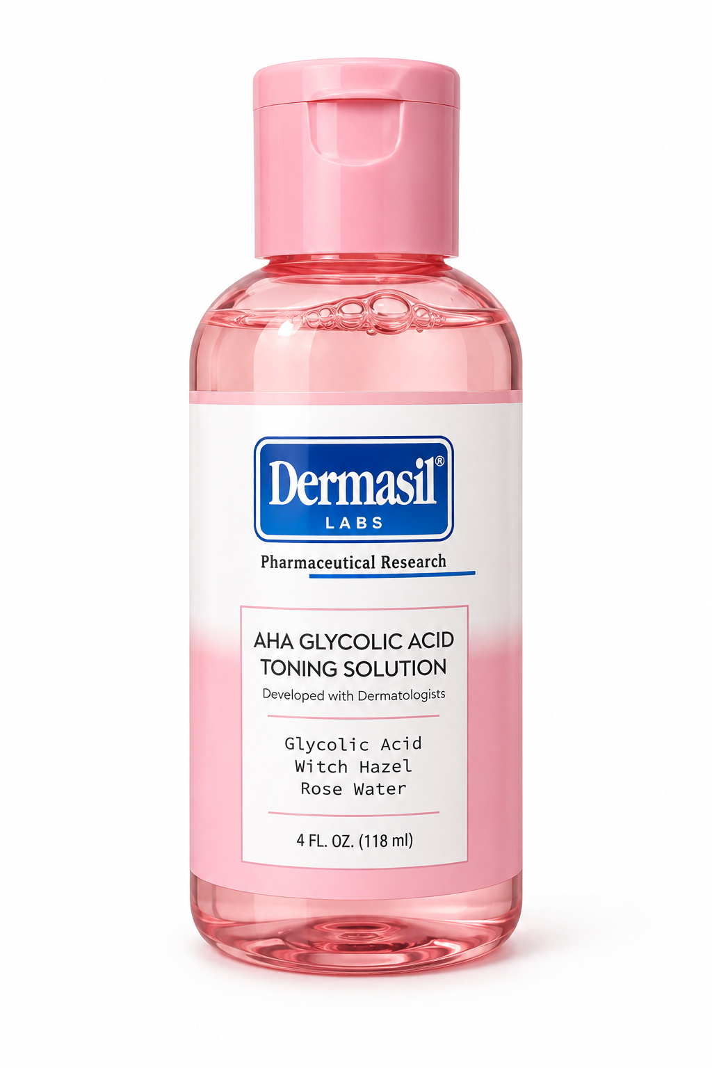 Dermasil AHA Glycolic Acid Toning Solution – Tónico Facial con Ácido Glicólico 118 ml