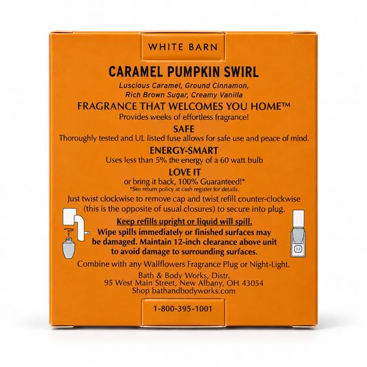 Refill Wallflowers Caramel Pumpkin Swirl 2pz – Bath & Body Works