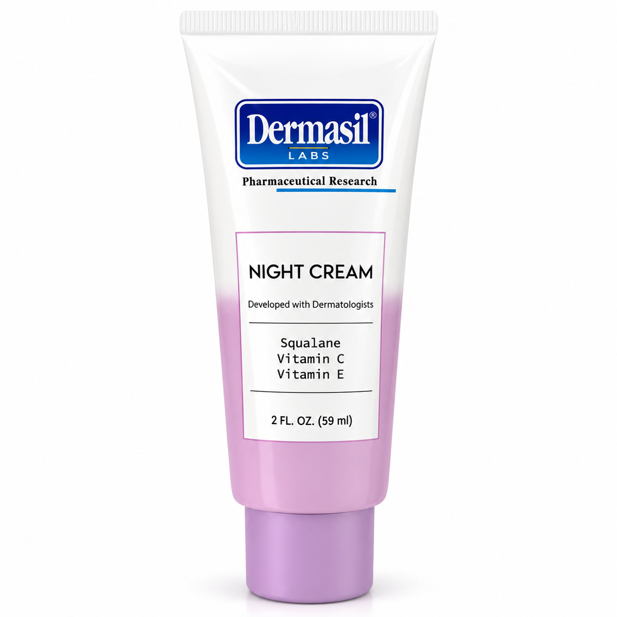 Night Cream con Squalane, Vitamina C y E - Dermasil Labs 🌙💜