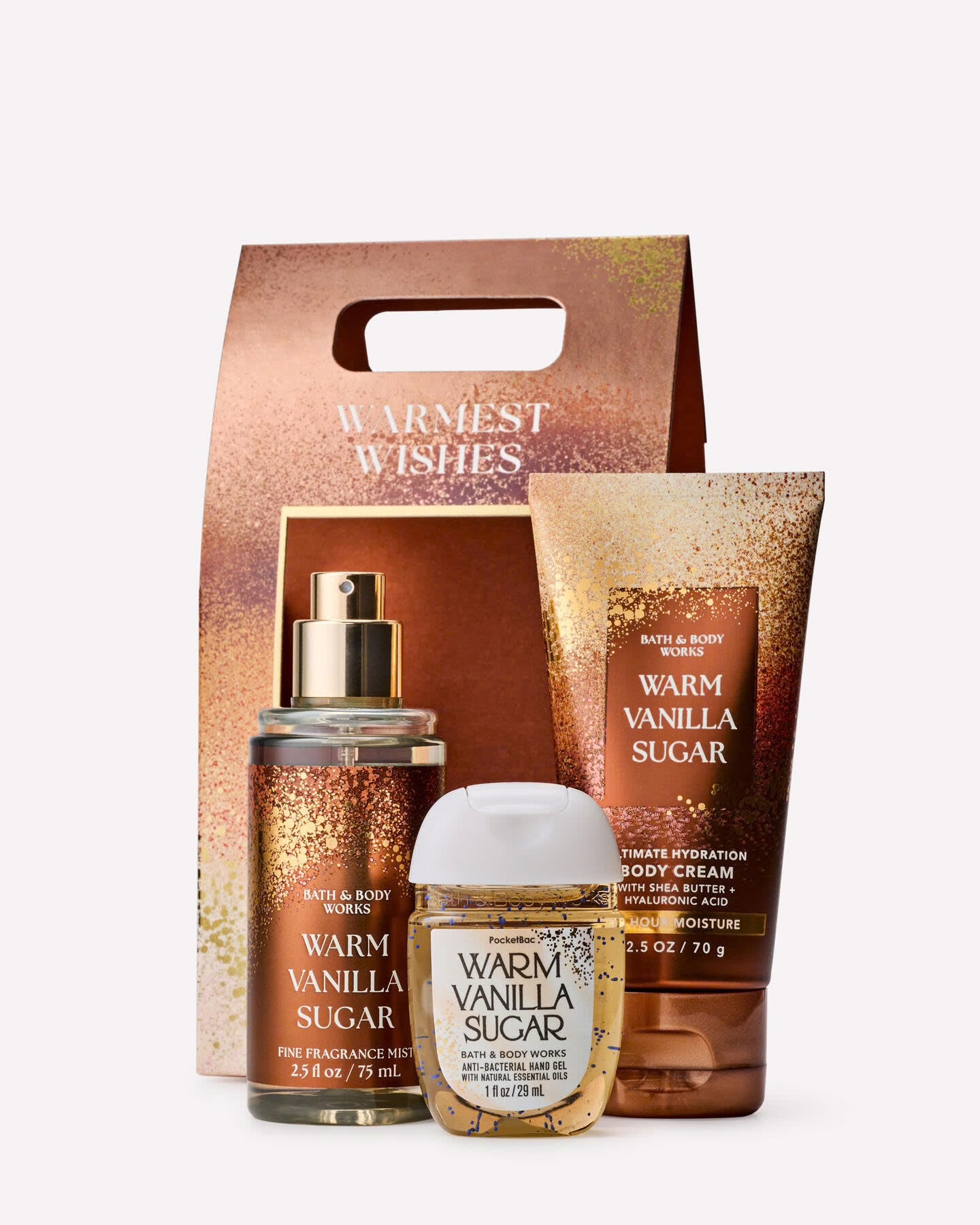 Set de regalo Warm Vanilla Sugar Warmest Wishes - Bath & Body Works