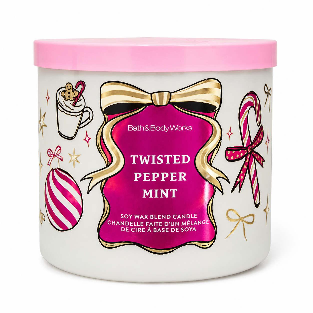 Vela aromática de 3 mechas Twisted Peppermint - Bath & Body Works