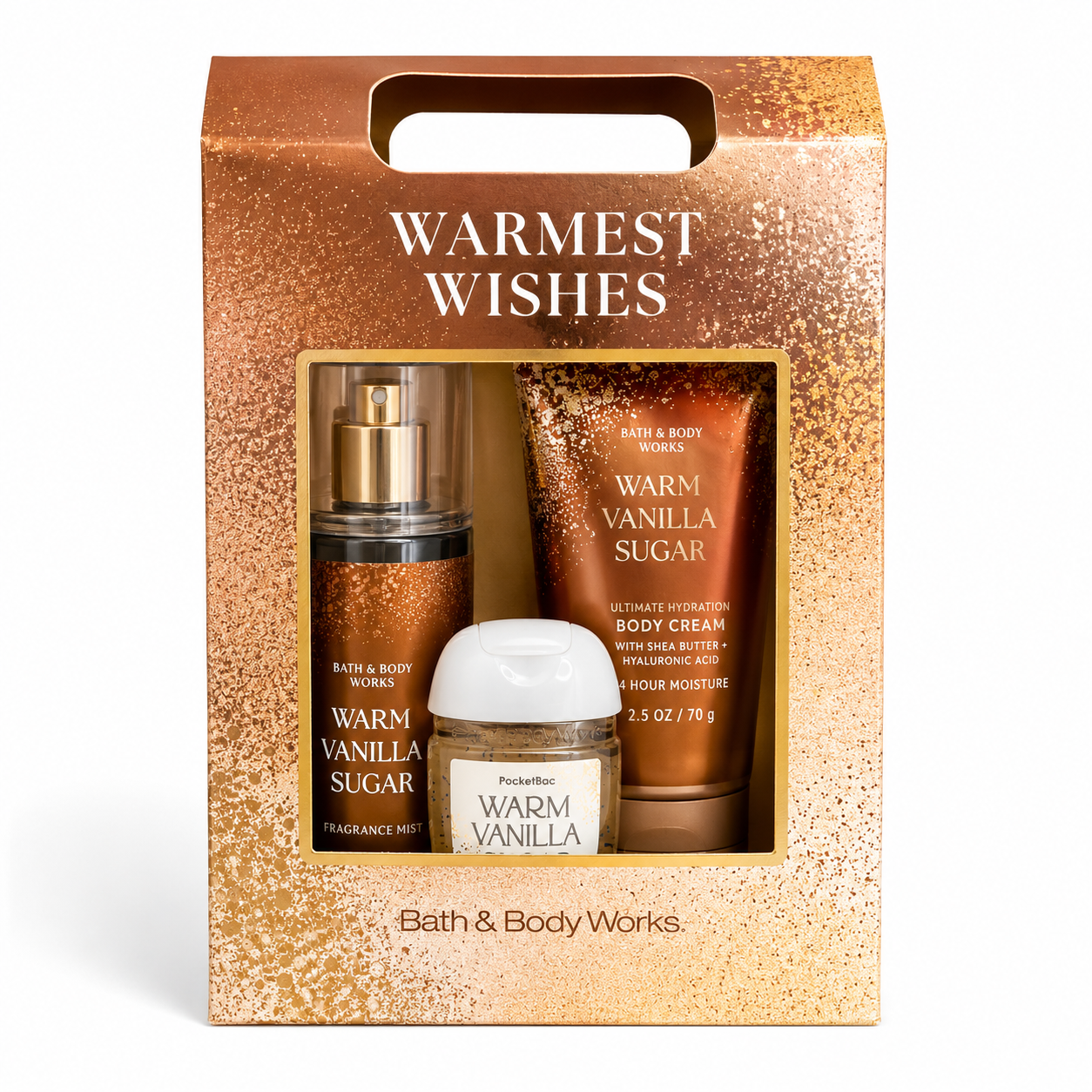 Set de regalo Warm Vanilla Sugar Warmest Wishes - Bath & Body Works