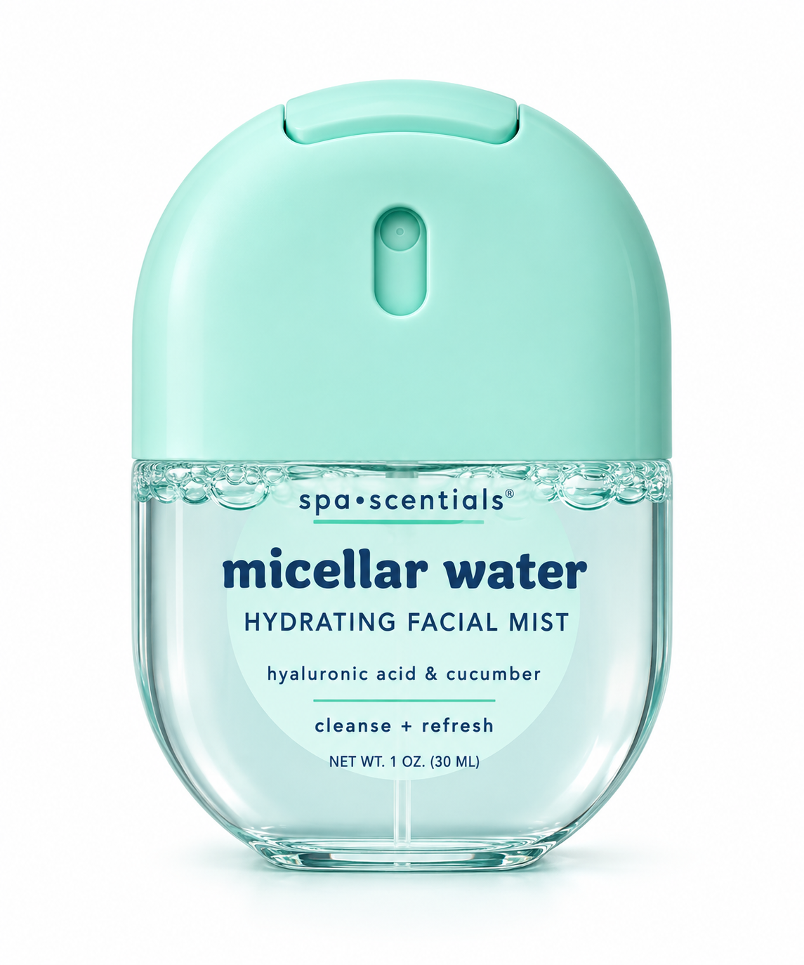 Agua Micelar en Bruma Facial Hidratante con Ácido Hialurónico y Pepino – Spa Scentials 30 ml