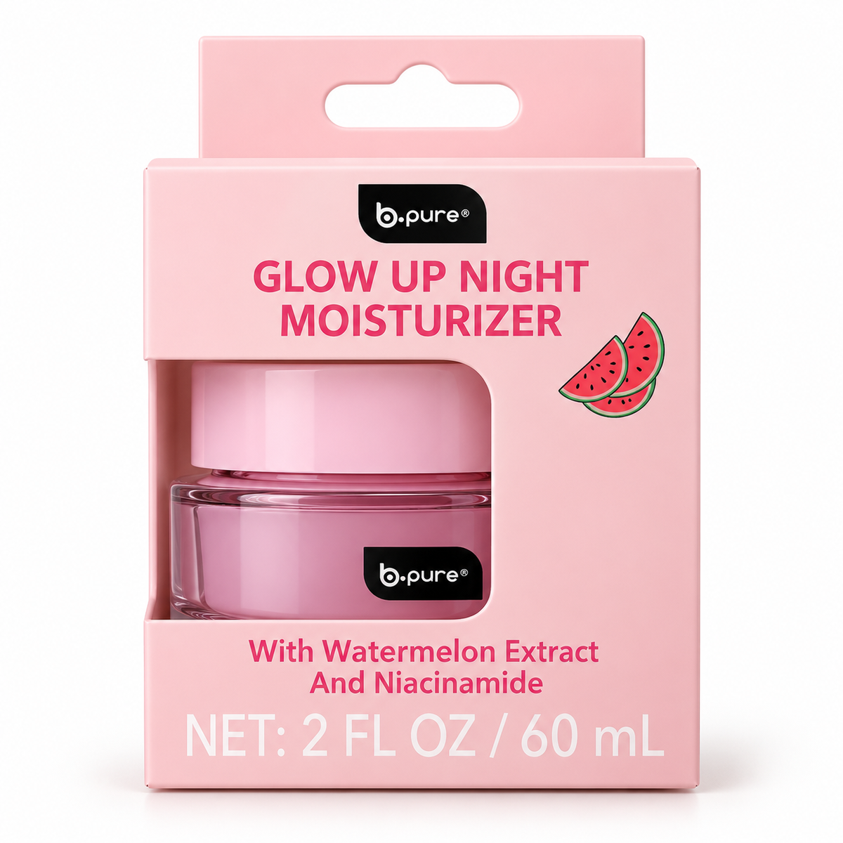 Crema Hidratante Nocturna Glow Up con Sandía y Niacinamida – b.pure