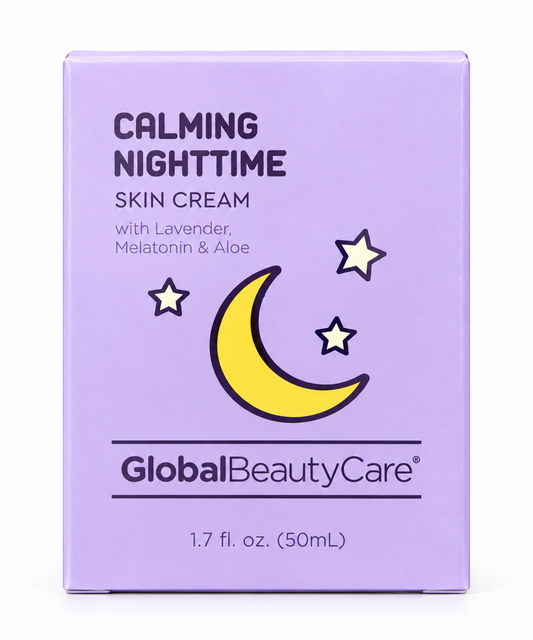 Crema Facial Nocturna Calmante con Lavanda, Melatonina y Aloe – Global Beauty Care