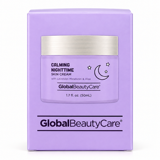 Crema Facial Nocturna Calmante con Lavanda, Melatonina y Aloe – Global Beauty Care
