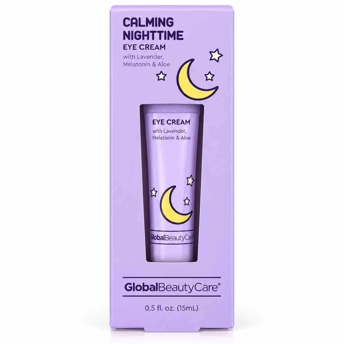 Crema Nocturna para Contorno de Ojos con Lavanda, Melatonina y Aloe – Global Beauty Care