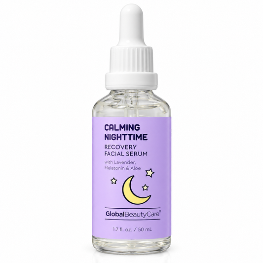 Sérum Facial Nocturno Reparador con Lavanda, Melatonina y Aloe – Global Beauty Care