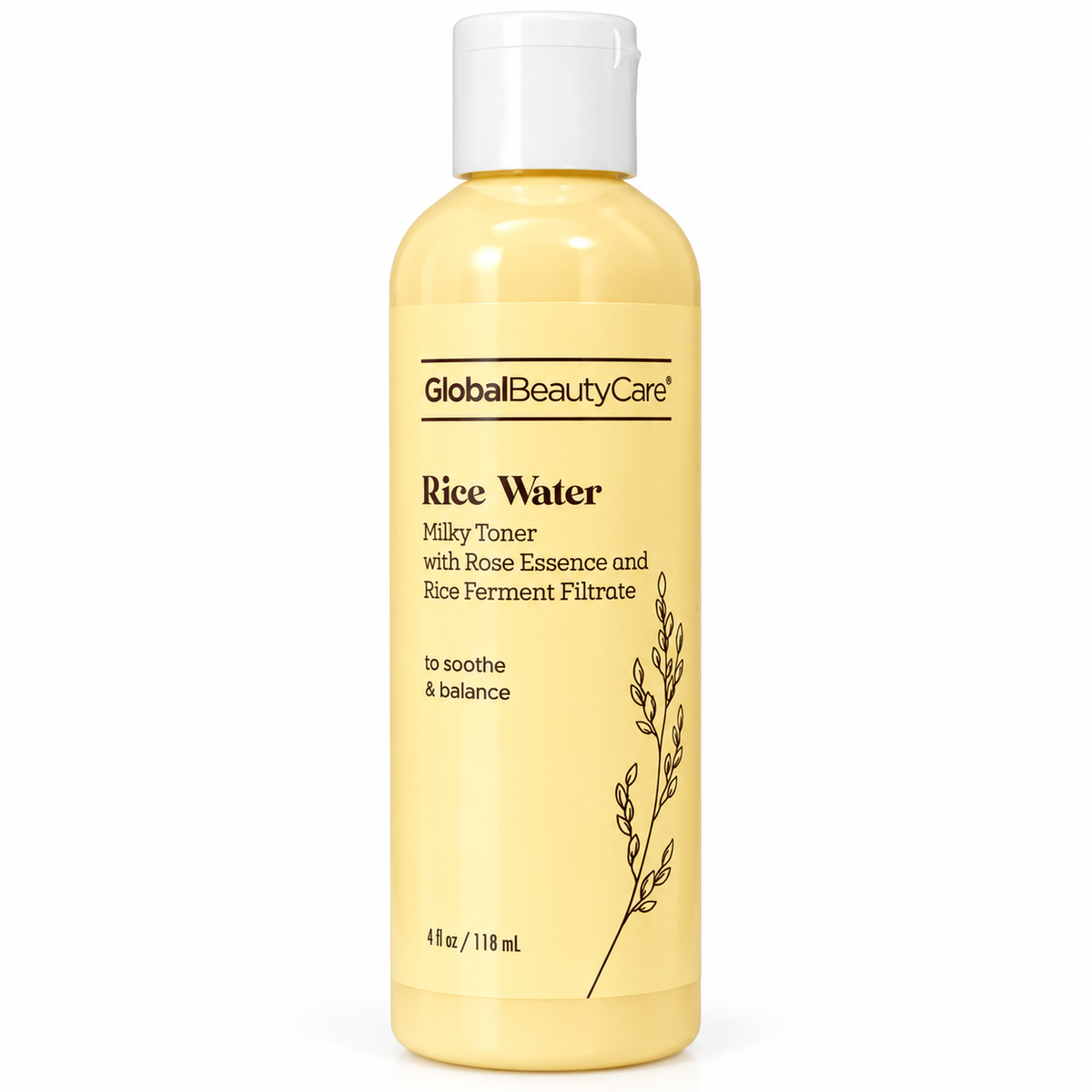 Tónico Lechoso de Agua de Arroz con Esencia de Rosa – Global Beauty Care