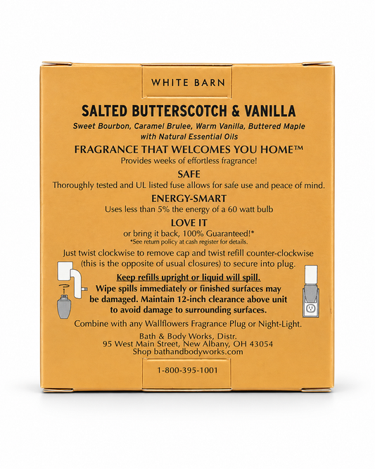 Refill Wallflowers Salted Butterscotch & Vanilla 2pz – Bath & Body Works