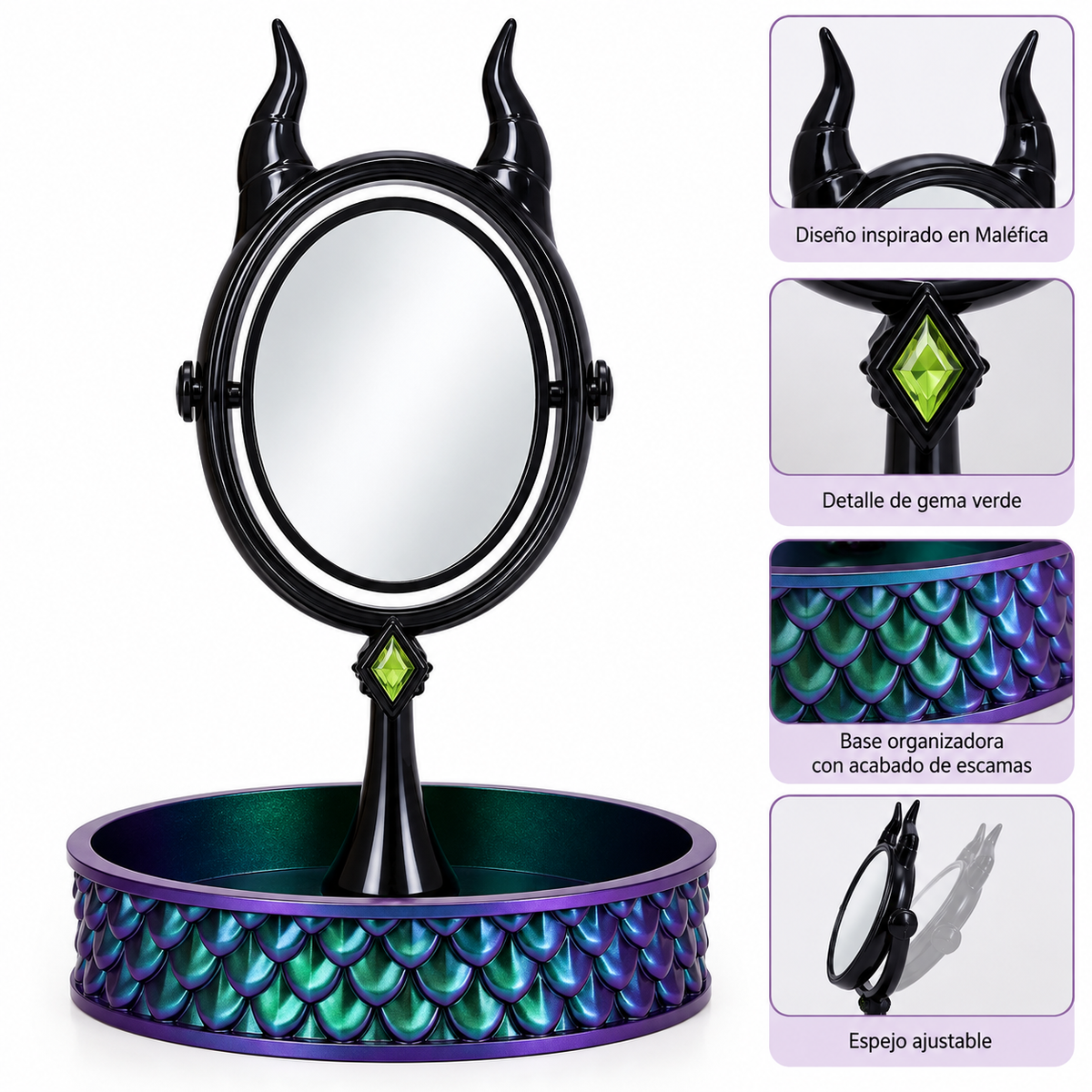 Bath & Body Works x Disney Villains – Espejo de Tocador Maléfica con Organizador