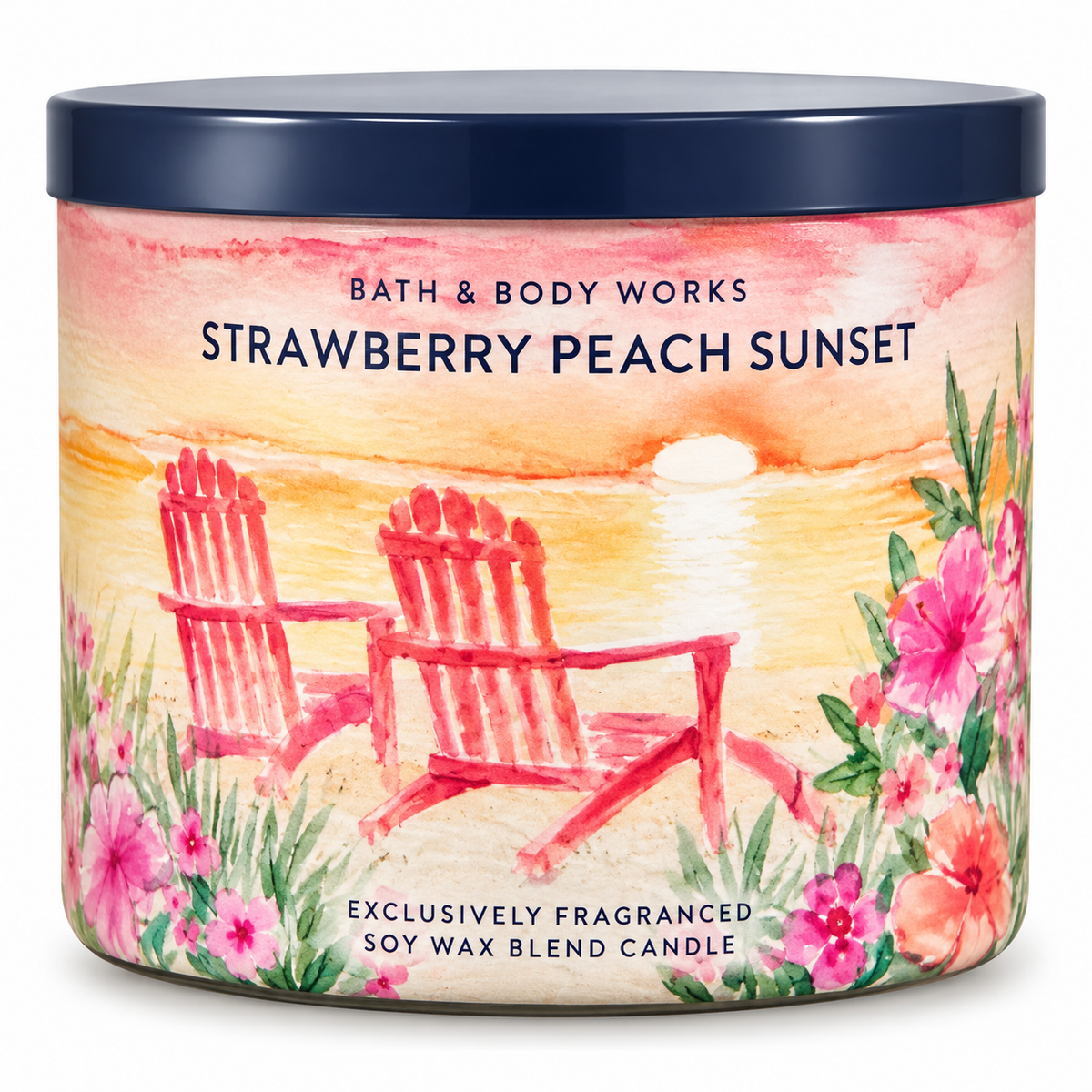 Vela Strawberry Peach Sunset - Bath & Body Works 🍓🍑