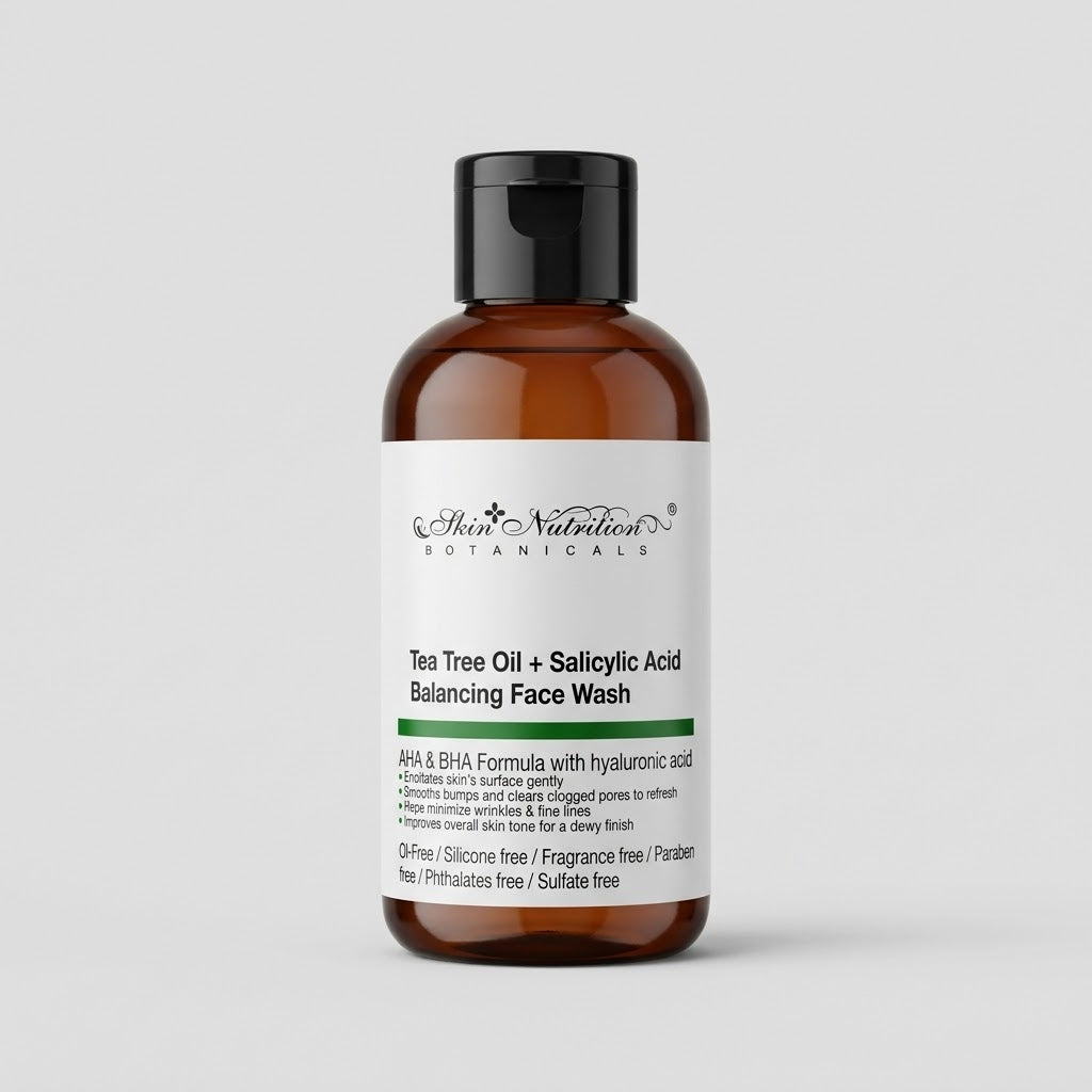 Limpiador Facial Tea Tree Oil + Ácido Salicílico – Skin Nutrition Botanicals 🌿✨