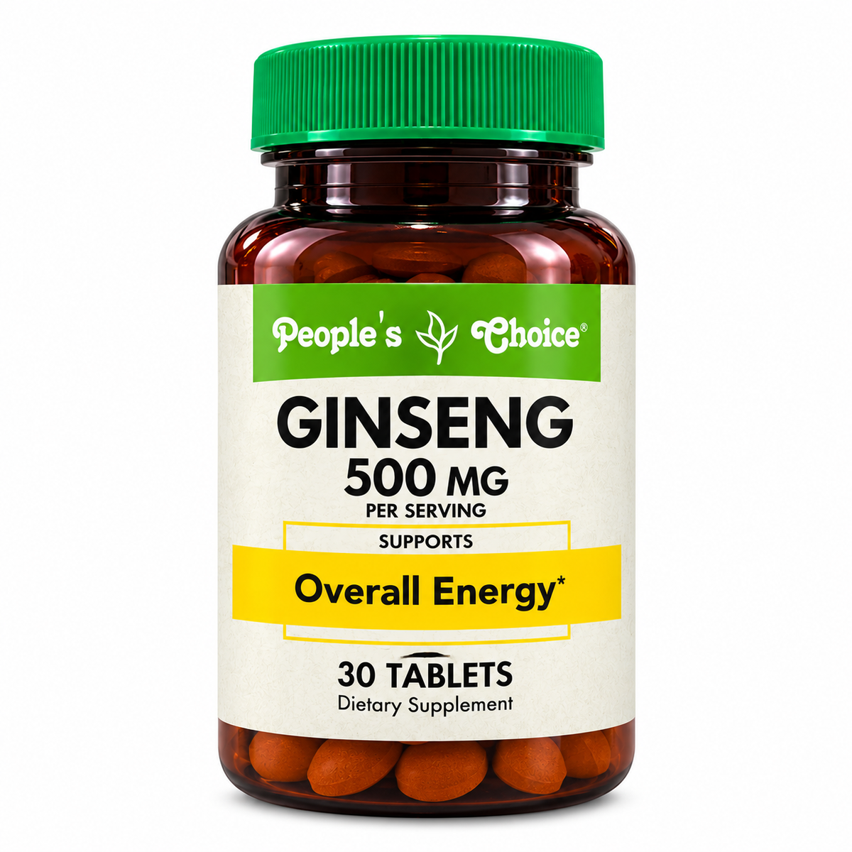 Ginseng 500 mg Energy Support – People’s Choice 💚⚡